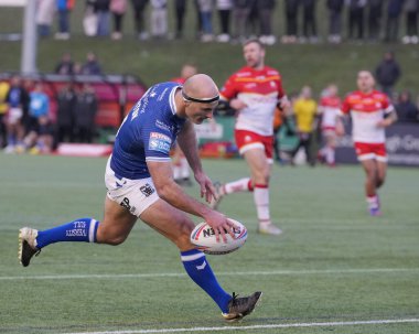 Danny Houghton #9 of Hull FC scores a try during the Rugby League Pre Season match Sheffield Eagles vs Hull FC at Sheffield Olympic Legacy Park, Sheffield, United Kingdom, 22nd January 202