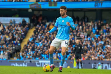Aymeric Laporte #14 of Manchester City in action during the Premier League match Manchester City vs Wolverhampton Wanderers at Etihad Stadium, Manchester, United Kingdom, 22nd January 202