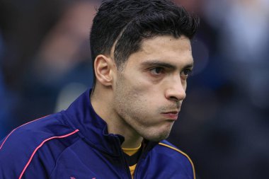 Raul Jimenez #9 of Wolverhampton Wanderers takes to the field ahead of the Premier League match Manchester City vs Wolverhampton Wanderers at Etihad Stadium, Manchester, United Kingdom, 22nd January 202
