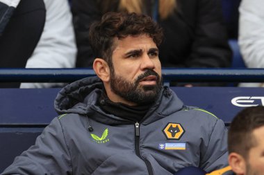 Diego Costa #29 of Wolverhampton Wanderers on the subs bench ahead of the Premier League match Manchester City vs Wolverhampton Wanderers at Etihad Stadium, Manchester, United Kingdom, 22nd January 202