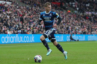 Marcus Forss #21 of Middlesbrough on the ball during the Sky Bet Championship match Sunderland vs Middlesbrough at Stadium Of Light, Sunderland, United Kingdom, 22nd January 202