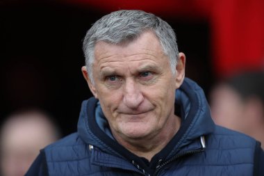 Tony Mowbray manager of Sunderland during the Sky Bet Championship match Sunderland vs Middlesbrough at Stadium Of Light, Sunderland, United Kingdom, 22nd January 202