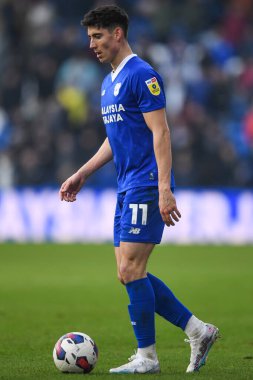 Callum O'Dowda #11 of Cardiff City  during the Sky Bet Championship match Cardiff City vs Millwall at Cardiff City Stadium, Cardiff, United Kingdom, 21st January 202