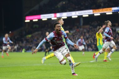 Nathan Tella #23 of Burnley celebrates his goal to make it 1-1 during the Sky Bet Championship match Burnley vs West Bromwich Albion at Turf Moor, Burnley, United Kingdom, 20th January 202
