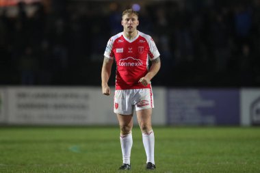 Jordan Abdull #7 of Hull KR during the Rugby League Pre Season match Featherstone Rovers vs Hull KR at The Milennium Stadium, Featherstone, United Kingdom, 20th January 202