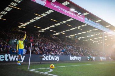 Morgan Gibbs-White #10 of Nottingham Forest prepares to take a corner during the Premier League match Bournemouth vs Nottingham Forest at Vitality Stadium, Bournemouth, United Kingdom, 21st January 202