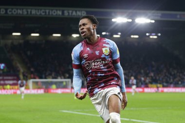 Nathan Tella #23 of Burnley celebrates his goal to make it 1-1 during the Sky Bet Championship match Burnley vs West Bromwich Albion at Turf Moor, Burnley, United Kingdom, 20th January 202