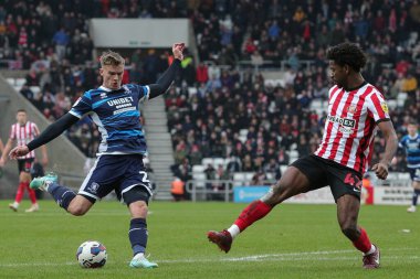 Marcus Forss #21 of Middlesbrough takes a shot during the Sky Bet Championship match Sunderland vs Middlesbrough at Stadium Of Light, Sunderland, United Kingdom, 22nd January 202