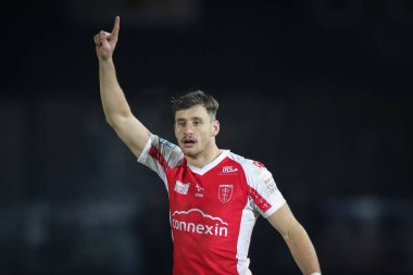 Sam Wood #24 of Hull KR gestures during the Rugby League Pre Season match Featherstone Rovers vs Hull KR at The Milennium Stadium, Featherstone, United Kingdom, 20th January 202