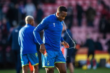 Willy Boly #30 of Nottingham Forest warms up before the Premier League match Bournemouth vs Nottingham Forest at Vitality Stadium, Bournemouth, United Kingdom, 21st January 202