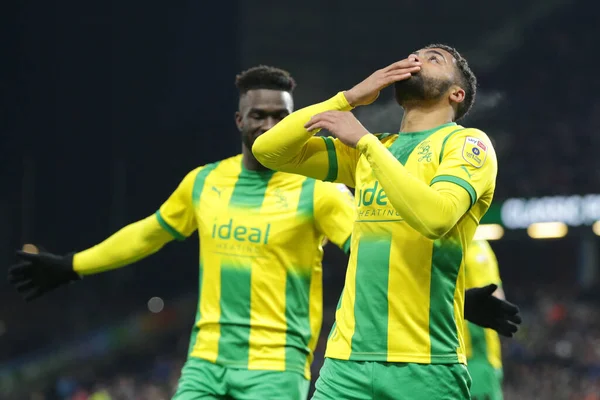 Darnell Furlong #2 of West Bromwich Albion celebrates his goal to make it 0-1 during the Sky Bet Championship match Burnley vs West Bromwich Albion at Turf Moor, Burnley, United Kingdom, 20th January 202