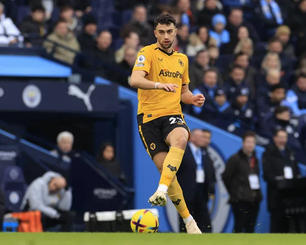 Max Kilman #23 of Wolverhampton Wanderers in action during the Premier League match Manchester City vs Wolverhampton Wanderers at Etihad Stadium, Manchester, United Kingdom, 22nd January 202
