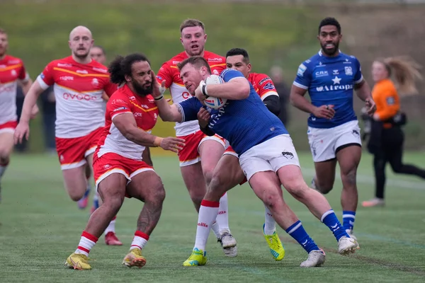 Scott Taylor #30 of Hull FC makes a break during the Rugby League Pre Season match Sheffield Eagles vs Hull FC at Sheffield Olympic Legacy Park, Sheffield, United Kingdom, 22nd January 202