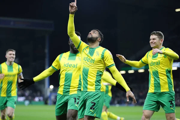 Darnell Furlong #2 of West Bromwich Albion celebrates his goal to make it 0-1 during the Sky Bet Championship match Burnley vs West Bromwich Albion at Turf Moor, Burnley, United Kingdom, 20th January 202