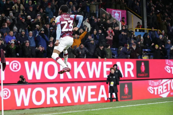 Nathan Tella #23 of Burnley celebrates his goal to make it 1-1 during the Sky Bet Championship match Burnley vs West Bromwich Albion at Turf Moor, Burnley, United Kingdom, 20th January 202