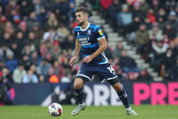 Tommy Smith #14 of Middlesbrough on the ball during the Sky Bet Championship match Sunderland vs Middlesbrough at Stadium Of Light, Sunderland, United Kingdom, 22nd January 202