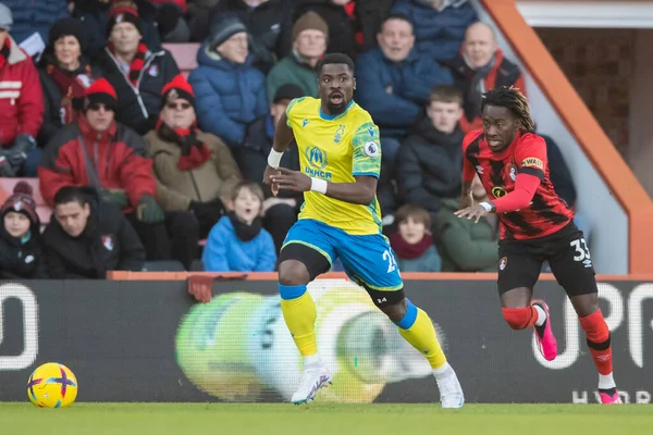 Serge Aurier #24 of Nottingham Forest bursts forward during the Premier League match Bournemouth vs Nottingham Forest at Vitality Stadium, Bournemouth, United Kingdom, 21st January 202