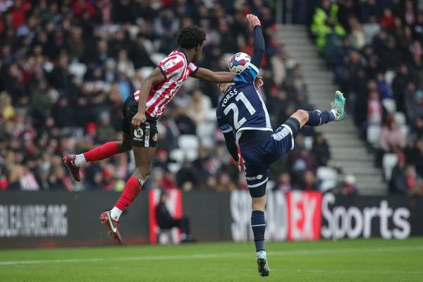 Marcus Forss #21 of Middlesbrough is fouled during the Sky Bet Championship match Sunderland vs Middlesbrough at Stadium Of Light, Sunderland, United Kingdom, 22nd January 202
