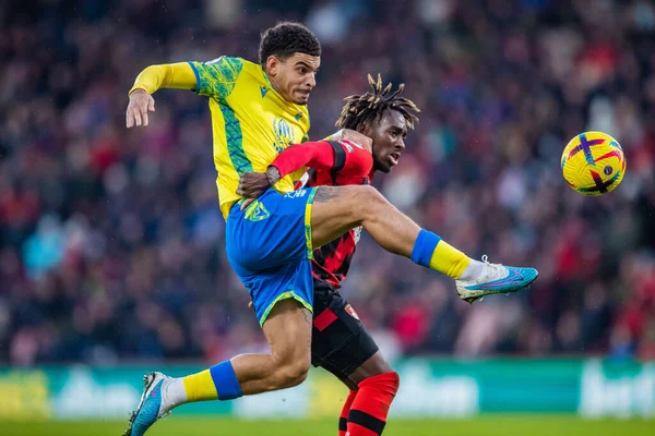 Morgan Gibbs-White #10 of Nottingham Forest looks to win the ball during the Premier League match Bournemouth vs Nottingham Forest at Vitality Stadium, Bournemouth, United Kingdom, 21st January 202
