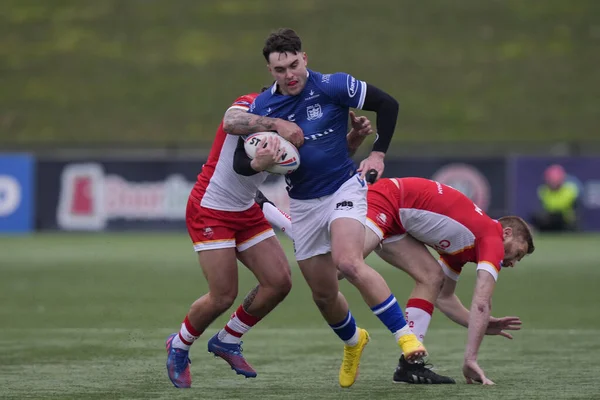 Tex Hoy #1 of Hull FC breaks a tackle during the Rugby League Pre Season match Sheffield Eagles vs Hull FC at Sheffield Olympic Legacy Park, Sheffield, United Kingdom, 22nd January 202