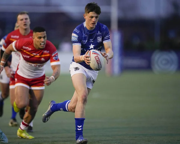 Davy Litten #25 of Hull FC makes a break during the Rugby League Pre Season match Sheffield Eagles vs Hull FC at Sheffield Olympic Legacy Park, Sheffield, United Kingdom, 22nd January 202