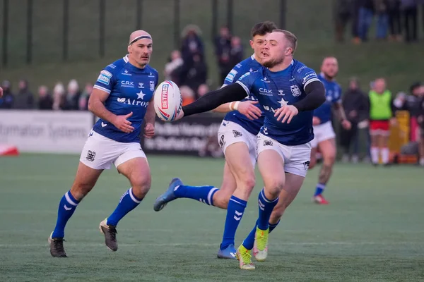 Adam Swift #2 of Hull FC juggles the ball during the Rugby League Pre Season match Sheffield Eagles vs Hull FC at Sheffield Olympic Legacy Park, Sheffield, United Kingdom, 22nd January 202