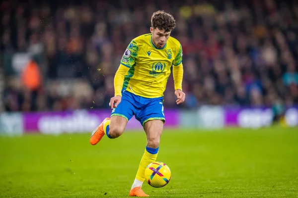 Neco Williams #7 of Nottingham Forest in action during the Premier League match Bournemouth vs Nottingham Forest at Vitality Stadium, Bournemouth, United Kingdom, 21st January 202