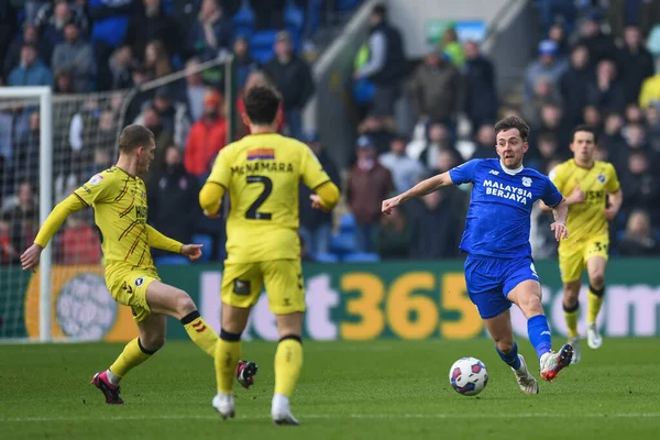 Ryan Wintle #6 of Cardiff City  in action during the game  during the Sky Bet Championship match Cardiff City vs Millwall at Cardiff City Stadium, Cardiff, United Kingdom, 21st January 202