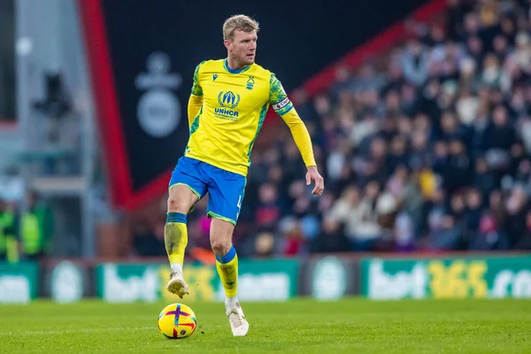 Joe Worrall #4 of Nottingham Forest in action during the Premier League match Bournemouth vs Nottingham Forest at Vitality Stadium, Bournemouth, United Kingdom, 21st January 202