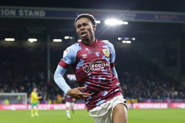 Nathan Tella #23 of Burnley celebrates his goal to make it 1-1 during the Sky Bet Championship match Burnley vs West Bromwich Albion at Turf Moor, Burnley, United Kingdom, 20th January 202