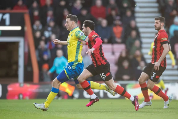 Chris Wood #39 of Nottingham Forest chases down a ball during the Premier League match Bournemouth vs Nottingham Forest at Vitality Stadium, Bournemouth, United Kingdom, 21st January 202