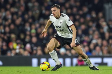 Joo Palhinha #26 of Fulham in action during the Premier League match Fulham vs Tottenham Hotspur at Craven Cottage, London, United Kingdom, 23rd January 2023
