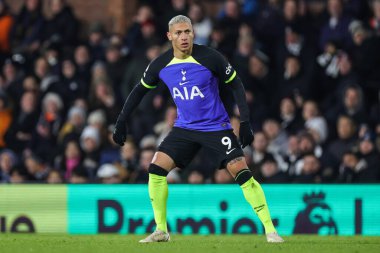 Richarlison #9 of Tottenham Hotspur during the Premier League match Fulham vs Tottenham Hotspur at Craven Cottage, London, United Kingdom, 23rd January 202