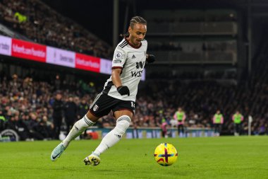 Bobby Reid #14 of Fulham makes a break with the ball during the Premier League match Fulham vs Tottenham Hotspur at Craven Cottage, London, United Kingdom, 23rd January 202