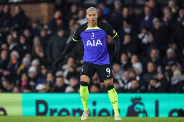 Richarlison #9 of Tottenham Hotspur during the Premier League match Fulham vs Tottenham Hotspur at Craven Cottage, London, United Kingdom, 23rd January 202