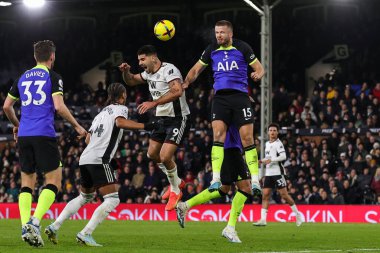 Eric Dier #15 of Tottenham Hotspur heads clear during the Premier League match Fulham vs Tottenham Hotspur at Craven Cottage, London, United Kingdom, 23rd January 202
