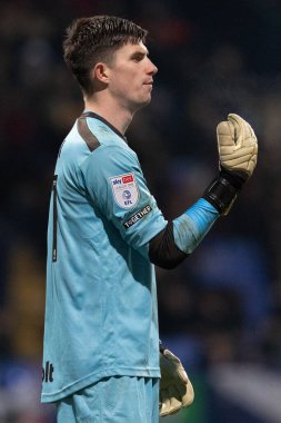 Ross Doohan #31 of Forest Green Rovers gives his team instructions during the Sky Bet League 1 match Bolton Wanderers vs Forest Green Rovers at University of Bolton Stadium, Bolton, United Kingdom, 24th January 202