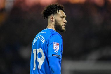 Kyle Wootton #19 of Stockport County during the Sky Bet League 2 match Stockport County vs Bradford City at Edgeley Park Stadium, Stockport, United Kingdom, 24th January 202