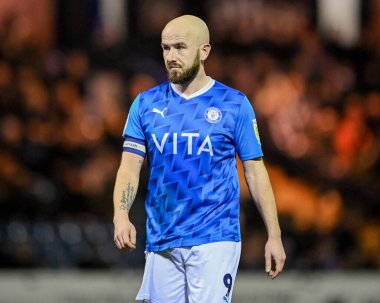 Paddy Madden #9 of Stockport County during the Sky Bet League 2 match Stockport County vs Bradford City at Edgeley Park Stadium, Stockport, United Kingdom, 24th January 202