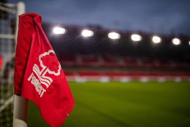 A general view of The City Ground the Carabao Cup Semi-Finals match Nottingham Forest vs Manchester United at City Ground, Nottingham, United Kingdom, 25th January 202