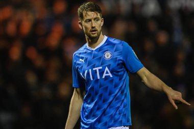 Neill Byrne #5 of Stockport County during the Sky Bet League 2 match Stockport County vs Bradford City at Edgeley Park Stadium, Stockport, United Kingdom, 24th January 202