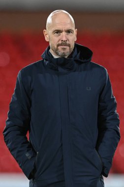 Erik ten Hag manager of Manchester United arrives at the City Ground during the Carabao Cup Semi-Finals match Nottingham Forest vs Manchester United at City Ground, Nottingham, United Kingdom, 25th January 202