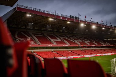 A general view of The City Ground the Carabao Cup Semi-Finals match Nottingham Forest vs Manchester United at City Ground, Nottingham, United Kingdom, 25th January 202