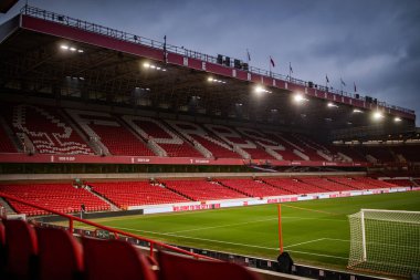 A general view of The City Ground the Carabao Cup Semi-Finals match Nottingham Forest vs Manchester United at City Ground, Nottingham, United Kingdom, 25th January 202