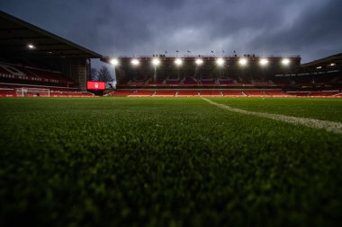 A general view of The City Ground the Carabao Cup Semi-Finals match Nottingham Forest vs Manchester United at City Ground, Nottingham, United Kingdom, 25th January 202