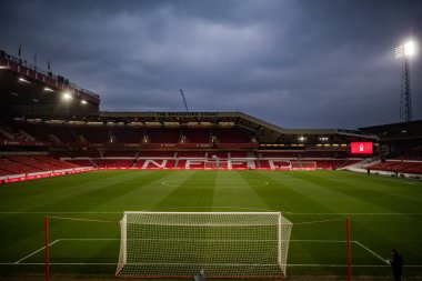 A general view of The City Ground the Carabao Cup Semi-Finals match Nottingham Forest vs Manchester United at City Ground, Nottingham, United Kingdom, 25th January 202