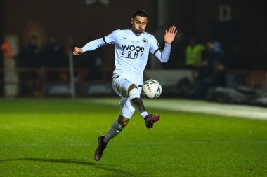 Tyrone Marsh #10 of Boreham Wood controls the ballduring the Emirates FA Cup Third Round Replay match Accrington Stanley vs Boreham Wood at Wham Stadium, Accrington, United Kingdom, 24th January 202