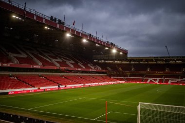 A general view of The City Ground the Carabao Cup Semi-Finals match Nottingham Forest vs Manchester United at City Ground, Nottingham, United Kingdom, 25th January 202