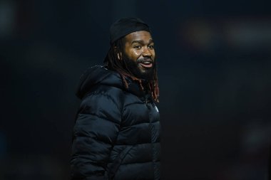 Tyrone Marsh #10 of Boreham Wood arrives ahead of the Emirates FA Cup Third Round Replay match Accrington Stanley vs Boreham Wood at Wham Stadium, Accrington, United Kingdom, 24th January 202