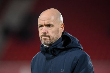 Erik ten Hag manager of Manchester United arrives at the City Ground during the Carabao Cup Semi-Finals match Nottingham Forest vs Manchester United at City Ground, Nottingham, United Kingdom, 25th January 202